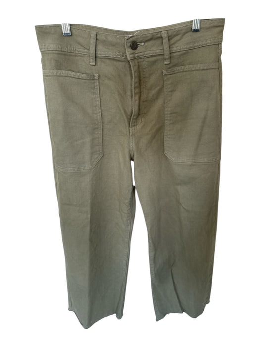 Just Black Denim Size 31 Green Denim Wide Leg Frayed Edge Pockets Pants Green / 31
