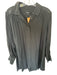 Madewell Size M Black Acetate Blend Mini Silky Button Up Long Sleeve Dress Black / M