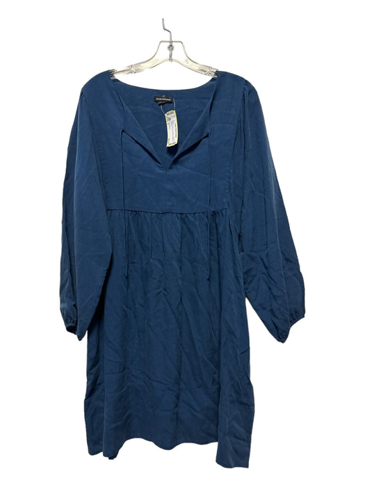 Club Monaco Size 8 Navy Lycocell Long Sleeve Baby Doll Dress Navy / 8