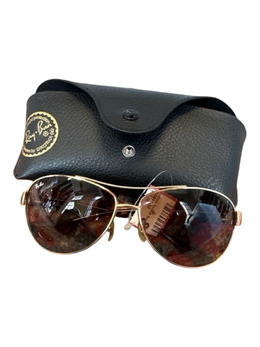 Ray Ban Gold Metal Oval Sunglasses Gold