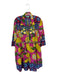 Antica Sartoria Size L/XL Multi Cotton Long Sleeve Lemons Beaded Detail Dress Multi / L/XL