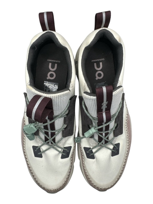 On Cloud Shoe Size 9 Mint & Purple Suede & Canvas Stitching Detail Sneakers Mint & Purple / 9