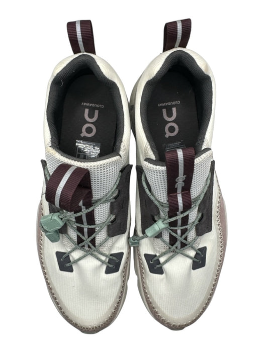On Cloud Shoe Size 9 Mint & Purple Suede & Canvas Stitching Detail Sneakers Mint & Purple / 9