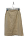 Piazza Sempione Size Est 4 Muted Yellow Stretch Textured Midi Pencil Skirt Muted Yellow / Est 4