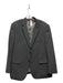 Grey Wool Striping Single Breasted Men's Suit 43R