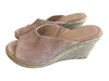 Stuart Weitzman Shoe Size 9 Mauve & Beige Leather & Suede Slip On Wedge Shoes Mauve & Beige / 9