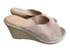 Stuart Weitzman Shoe Size 9 Mauve & Beige Leather & Suede Slip On Wedge Shoes Mauve & Beige / 9