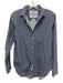 Frank & Eileen Size S Navy Blue & White Cotton Long Sleeve Polka Dot Shirt Top Navy Blue & White / S