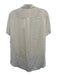 Theory Size S Cream White Silk Blend Short Sleeve Knot Front Button Up Shirt Top Cream White / S
