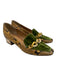 Tory Burch Shoe Size 7 Yellow & Green Leather Square Toe Gold Hardware Loafers Yellow & Green / 7