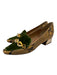 Tory Burch Shoe Size 7 Yellow & Green Leather Square Toe Gold Hardware Loafers Yellow & Green / 7