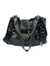 Jimmy Choo Black Patent Leather Gold hardware Logo Lock Clasp Bucket Bag Black / Medium