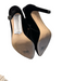 Neiman Marcus Shoe Size 9 Black Velvet Pointed Toe Side Zip Front Strap Booties Black / 9