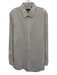 Boss Size 17.5 White Cotton Solid Button Up Spread Collar Long Sleeve Shirt White / 17.5