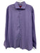 Hugo Boss Size 17.5 Purple & White Cotton Grid Button Up Men's Long Sleeve Shirt Purple & White / 17.5