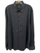 Prada AS IS Size 17.5 Blue Cotton Solid Button Up Men's Long Sleeve Shirt Blue / 17.5