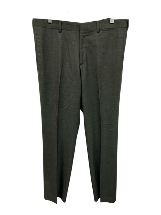 Prada Size 56 Gray Wool Solid Dress Men's Pants Gray / 56