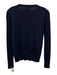 Tory Sport Size Small Navy Blue & White Wool Long Sleeve Monogram Knit Cardigan Navy Blue & White / Small
