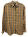 Burberrys Size 6 Beige, Red, Black Long Sleeve Plaid Button Front Collar Top Beige, Red, Black / 6