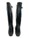 Hunter Shoe Size 9 Black Rubber Round Toe Logo Knee High Buckle Rainboots Black / 9