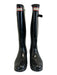 Hunter Shoe Size 9 Black Rubber Round Toe Logo Knee High Buckle Rainboots Black / 9