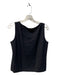 St. John Caviar Size S Black Cotton Blend Round Neck Sleeveless Hip Length Top Black / S