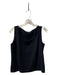 St. John Caviar Size S Black Cotton Blend Round Neck Sleeveless Hip Length Top Black / S