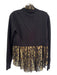 Veronica Beard Size M Black & Gold Wool & Silk Round Neck Long Sleeve Top Black & Gold / M