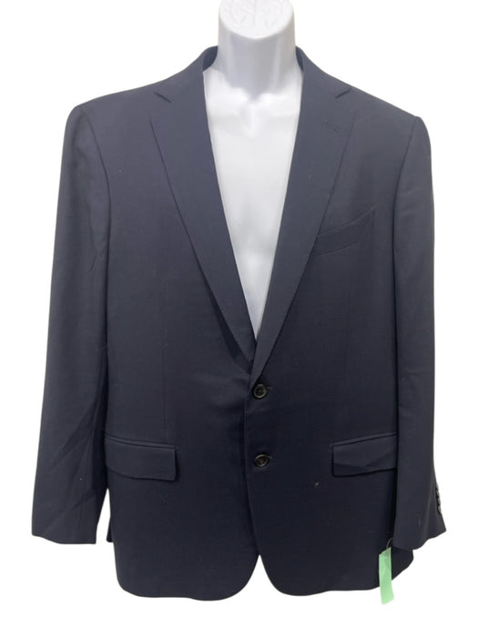 Ermenegildo Zegna Navy Blue Wood Solid 2 Button Men's Blazer Navy Blue / 56R
