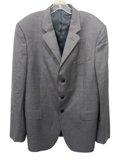 Prada Gray Wool Solid 3 button Men's Blazer Gray / 56R