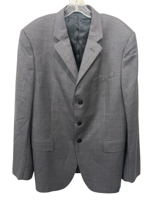 Prada Gray Wool Solid 3 button Men's Blazer Gray / 56R