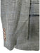 Brunello Cucinelli Gray & Multi-Color Linen Blend Plaid 3 button Men's Blazer Gray & Multi-Color / 56