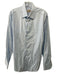 Armani Collezioni Size 16.5 Blue Solid Button Down Men's Long Sleeve Shirt Blue / 16.5