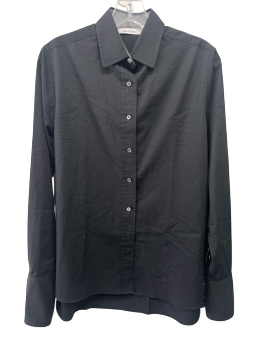 Robert Graham Size L Black Cotton Solid Button Down Men's Long Sleeve Shirt Black / L