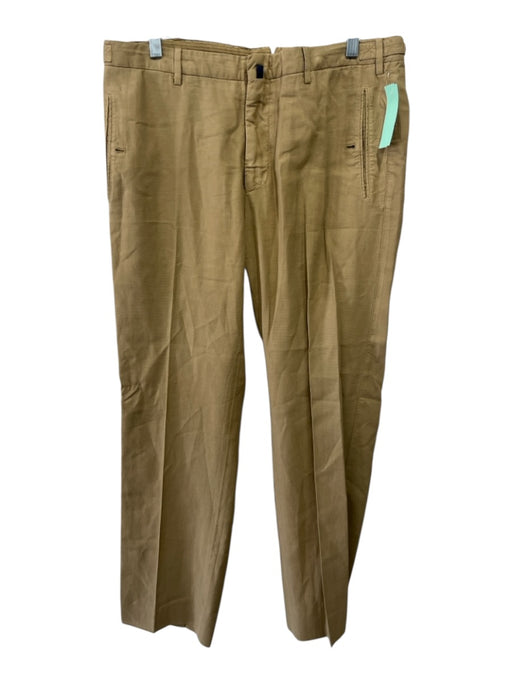 Incotex Size 36 Brown Cotton Solid Men's Pants Brown / 36