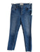 Free People Size 31 Medium Wash Cotton Mid Rise Straight Frayed Hem Jeans Medium Wash / 31