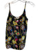 L'agence Size Small Black & Multi Silk Spaghetti Strap V Neck Pattern Top Black & Multi / Small