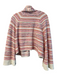 Moth Size XS Pink & Multi Cotton Collar Knit Stripe Short Jacket Pink & Multi / XS
