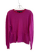 Veronica Beard Size XS Purple Merino Wool Red Trim Long Sleeve Round Neck Top Purple / XS