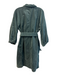 Pilcro Size 6 Teal Green Cotton Blend Corduroy Belt Front Button Ribbed Dress Teal Green / 6