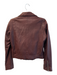Madewell Size Medium Brown Leather Silver Front Zip Zip Pockets Moto Jacket Brown / Medium