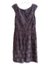 Adriana Papell Size Est M Mauve Polyester Circle Detail Back Zip Textured Dress Mauve / Est M