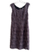 Adriana Papell Size Est M Mauve Polyester Circle Detail Back Zip Textured Dress Mauve / Est M