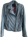 Set Urban Deluxe Size 4 Blue Gray Leather Double Zip Motorcycle Jacket Jacket Blue Gray / 4