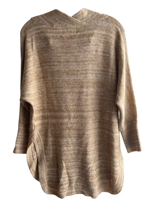 Field Flower Size XS Wheat Cotton Blend Cowl Neck Long Sleeve Side Slit Sweater Wheat / XS