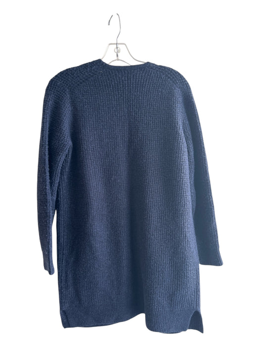 Madewell Size XS Navy Nylon & Wool Open Front Long Sleeve Tunic Length Sweater Navy / XS