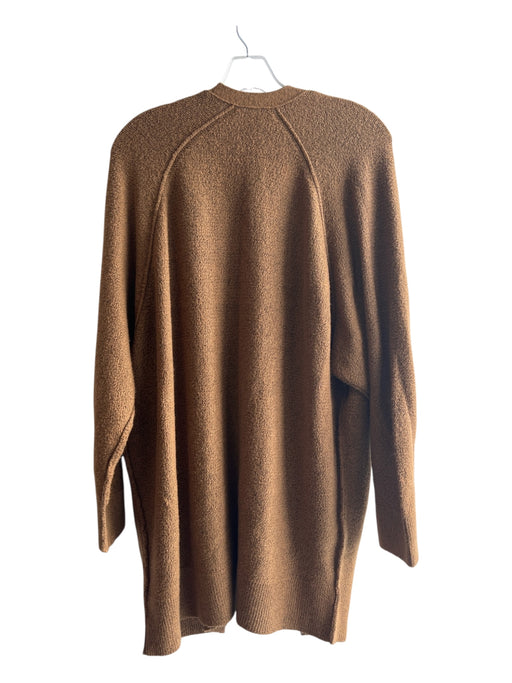 Treasure & Bond Size XS/S Brown Cotton Blend Open Front Long Sleeve Knit Sweater Brown / XS/S