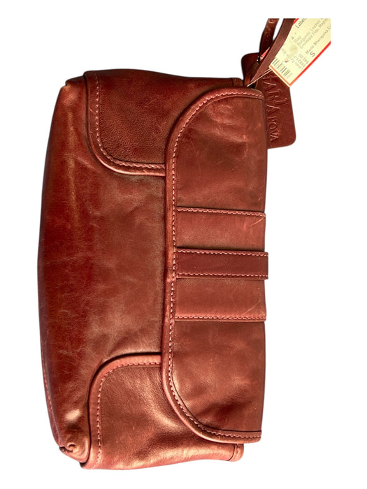 Maria Sharapova Cole Haan Burgundy Leather Gunmetal Hardware Envelope Flap Bag Burgundy / S