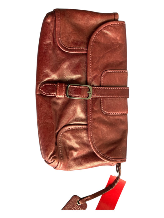 Maria Sharapova Cole Haan Burgundy Leather Gunmetal Hardware Envelope Flap Bag Burgundy / S