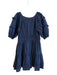 Maeve Size 8 White Cotton Round Neck Sleeveless Back Zip Eyelet Lace Dress White / 8